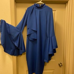 Royal blue cocktail dress stunning on.